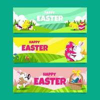 Happy Easter Banner Set vektor