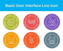 Basic Benutzer Schnittstelle Vektor Symbol einstellen