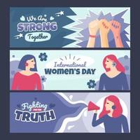 kvinnors dag medvetenhetsbanner vektor