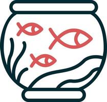 Vektorsymbol für Fischschüssel vektor