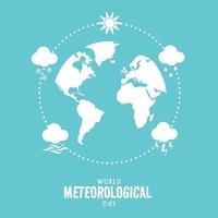 värld meteorologiska dag hälsning. lämplig för värld meteorologiska dag evenemang vektor