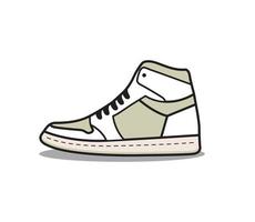 eben Design Illustration von Seite Aussicht Sneaker 1 vektor