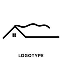 Haus Logo. Symbol geometrisch linear Stil. verwendbar zum echt Anwesen, Konstruktion, die Architektur, und Gebäude Logos vektor