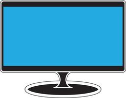 dator eller TV skrivbordet skärm övervaka, digital elektronik med blå visuella vektor