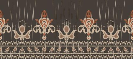 afrikanisch Ikat Paisley Stickerei. Batik Textil- Ikat Hintergrund nahtlos Muster Digital Vektor Design zum drucken Saree kurti Borneo Stoff Rand ikkat dupatta