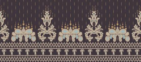 afrikansk ikat paisley broderi. batik textil- ikat design sömlös mönster digital vektor design för skriva ut saree kurti borneo tyg gräns ikkat dupatta