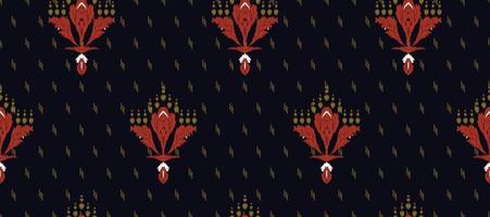 afrikansk ikat paisley broderi. batik textil- ikat blommig sömlös mönster digital vektor design för skriva ut saree kurti borneo tyg gräns borsta eleganta