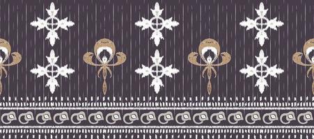 afrikanisch Ikat nahtlos Muster Stickerei Hintergrund. geometrisch ethnisch orientalisch Muster traditionell. Ikat aztekisch Stil abstrakt Vektor Illustration. Design zum drucken Textur, Stoff, Saree, Sari, Teppich.