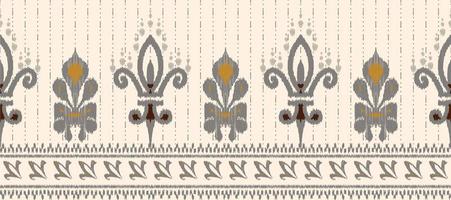 afrikanisch Ikat Damast Stickerei Hintergrund. geometrisch ethnisch orientalisch Muster traditionell. Ikat aztekisch Stil abstrakt Vektor Illustration. Design zum drucken Textur, Stoff, Saree, Sari, Teppich.