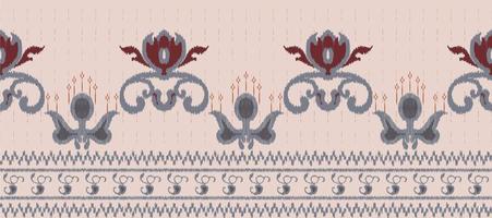 afrikanisch Ikat Paisley Stickerei. Batik Textil- Ikat Hintergrund nahtlos Muster Digital Vektor Design zum drucken Saree kurti Borneo Stoff Rand Bürste Party tragen