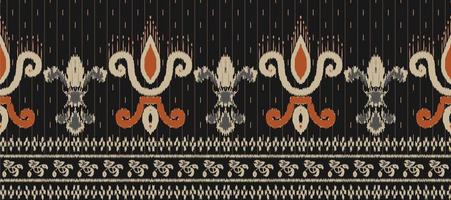 afrikanisch Ikat Paisley Stickerei. Batik Textil- Ikat drucken nahtlos Muster Digital Vektor Design zum drucken Saree kurti Borneo Stoff Rand Bürste Party tragen