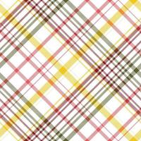 prüfen Vektor Plaid Muster ist ein gemustert Stoff bestehend aus von criss gekreuzt, horizontal und Vertikale Bands im mehrere Farben.nahtlos Tartan zum Schal, Schlafanzug, Decke, Bettdecke, Kilt groß Schal.