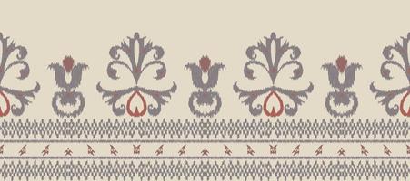 afrikanisch Ikat Paisley Stickerei. Batik Textil- Ikat Streifen nahtlos Muster Digital Vektor Design zum drucken Saree kurti Borneo Stoff Rand Bürste stilvoll