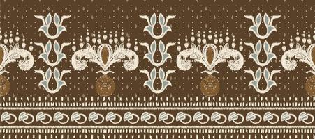 afrikansk ikat sömlös mönster broderi bakgrund. geometrisk etnisk orientalisk mönster traditionell. ikat aztec stil abstrakt vektor illustration. design för skriva ut textur, tyg, saree, sari, matta.