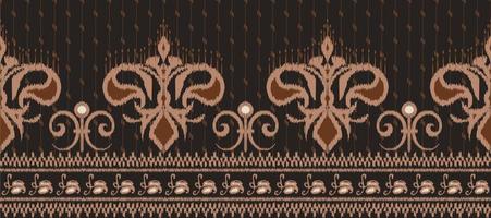 afrikanisch Ikat Paisley Stickerei. Batik Textil- Motiv Ikat nahtlos Muster Digital Vektor Design zum drucken Saree kurti Borneo Stoff Rand Bürste stilvoll