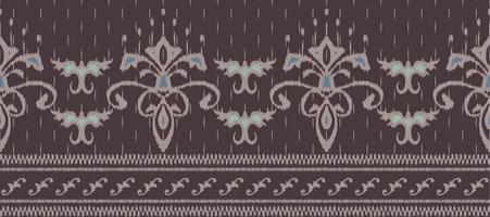 afrikansk motiv ikat paisley broderi bakgrund. geometrisk etnisk orientalisk mönster traditionell. ikat aztec stil abstrakt vektor illustration. design för skriva ut textur, tyg, saree, sari, matta.