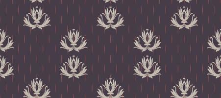 afrikanisch Ikat Paisley Stickerei. Batik Textil- Ikat Blume nahtlos Muster Digital Vektor Design zum drucken Saree kurti Borneo Stoff Rand Bürste Party tragen