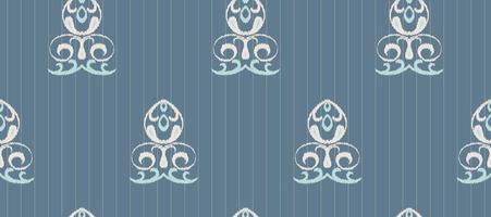 afrikanisch Ikat Paisley Stickerei. Batik Textil- Ikat Blumen nahtlos Muster Digital Vektor Design zum drucken Saree kurti Borneo Stoff Rand Bürste Party tragen