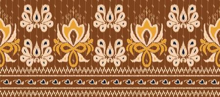 Motiv Ikat Blumen- Paisley Stickerei Hintergrund. geometrisch ethnisch orientalisch Muster traditionell. Ikat aztekisch Stil abstrakt Vektor Illustration. Design zum drucken Textur, Stoff, Saree, Sari, Teppich.