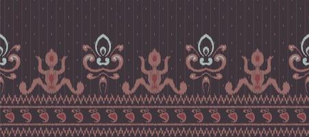 Motiv Ikat Blumen- Paisley Stickerei Hintergrund. geometrisch ethnisch orientalisch Muster traditionell. Ikat aztekisch Stil abstrakt Vektor Illustration. Design zum drucken Textur, Stoff, Saree, Sari, Teppich.
