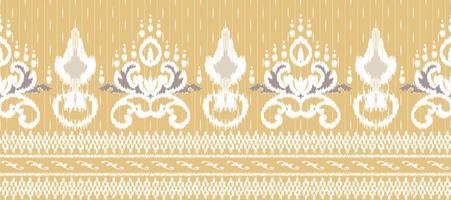 Motiv Ikat nahtlos Muster Stickerei Hintergrund. geometrisch ethnisch orientalisch Muster traditionell. Ikat aztekisch Stil abstrakt Vektor Illustration. Design zum drucken Textur, Stoff, Saree, Sari, Teppich.