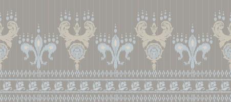 afrikansk ikat paisley mönster broderi bakgrund. geometrisk etnisk orientalisk mönster traditionell. ikat aztec stil abstrakt vektor illustration. design för skriva ut textur, tyg, saree, sari, matta.