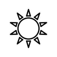 Sonne Symbol Vektor. einfach minimal modern Design. vektor
