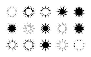 Sonne Symbol Logo Vektor Sammlung. einfach minimal modern Design.