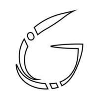 brev g ikon illustration vektor