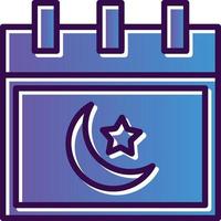 islamischer Kalender-Vektor-Icon-Design vektor