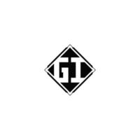 monogram logotyp design med diamant fyrkant form vektor