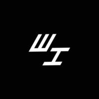 wi logotyp monogram med upp till ner stil modern design mall vektor
