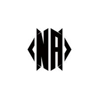 n / a Logo Monogramm mit Schild gestalten Designs Vorlage vektor