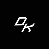 dk Logo Monogramm mit oben zu Nieder Stil modern Design Vorlage vektor
