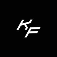 kf Logo Monogramm mit oben zu Nieder Stil modern Design Vorlage vektor