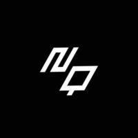 nq logotyp monogram med upp till ner stil modern design mall vektor