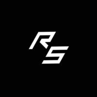 rs logotyp monogram med upp till ner stil modern design mall vektor
