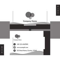 horisontell företag kort mall layout i vit och svart Färg. vektor