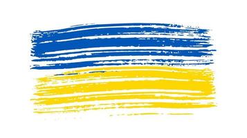 ukrainische Nationalflagge im Grunge-Stil vektor