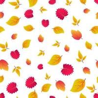 Herbst nahtloser Hintergrund mit bunten Ahornblättern. design für herbstplakate, geschenkpapiere und feiertagsdekorationen. Vektor-Illustration vektor