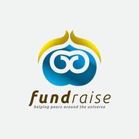 fond raiser organisation donation logotyp vektor