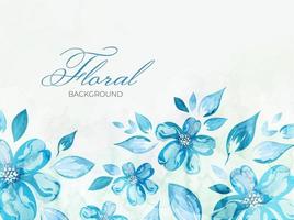 Blau Kirsche Blumen dekoriert auf Weiß Hintergrund. vektor