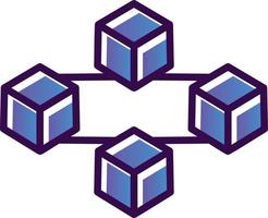 Blockchain-Vektor-Icon-Design vektor