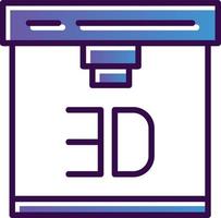 3D-Drucker-Vektor-Icon-Design vektor