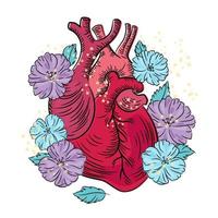 Herz Gesundheit Pflege Medizin Lebensstil Liebe Vektor Illustration