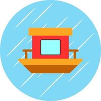 Hausboot-Vektor-Icon-Design vektor