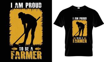 jordbrukare t skjorta design grafisk vektor. vektor