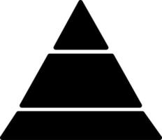 Pyramidendiagramm-Vektorsymbol vektor