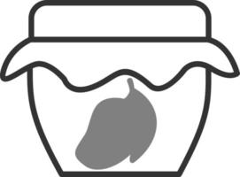Marmeladenglas-Vektorsymbol vektor