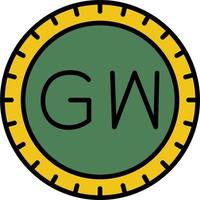 Guinea-Bissau wählen Code Vektor Symbol